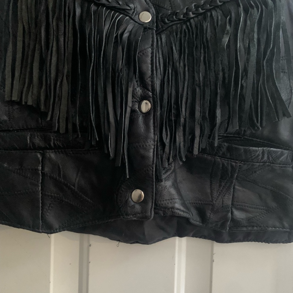 Genuine Leather Women's Fringe Vest - Picture 13 of 15